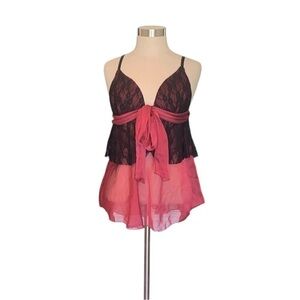 Dentelle sheer babydoll sleepwear intimate